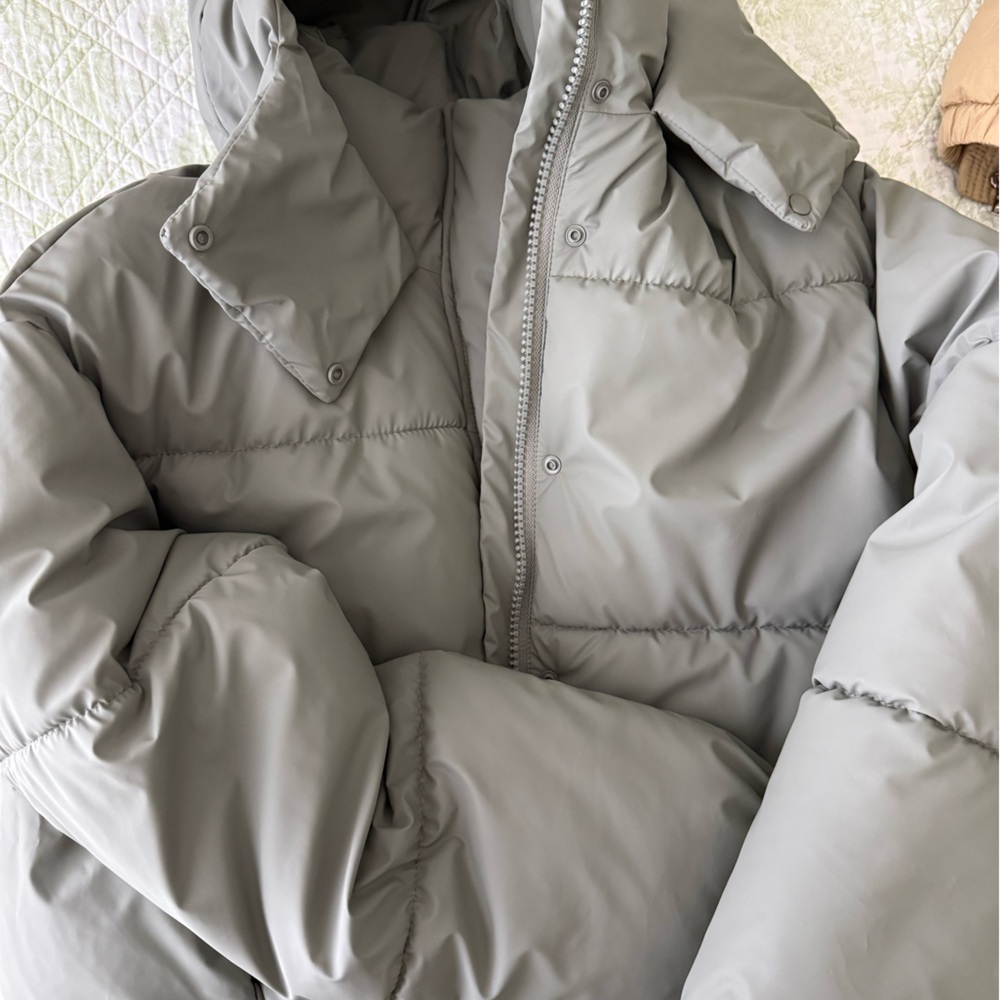 Zara Olive Green Puffer Jacket